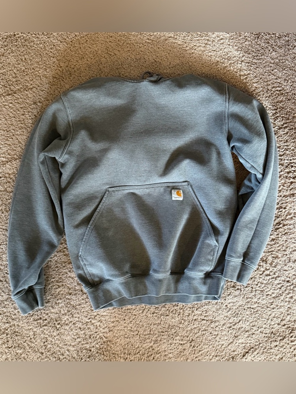 Carhartt Men's Hooded Pullover Sweatshirt in Gray, Size S - Picture 5 of 7